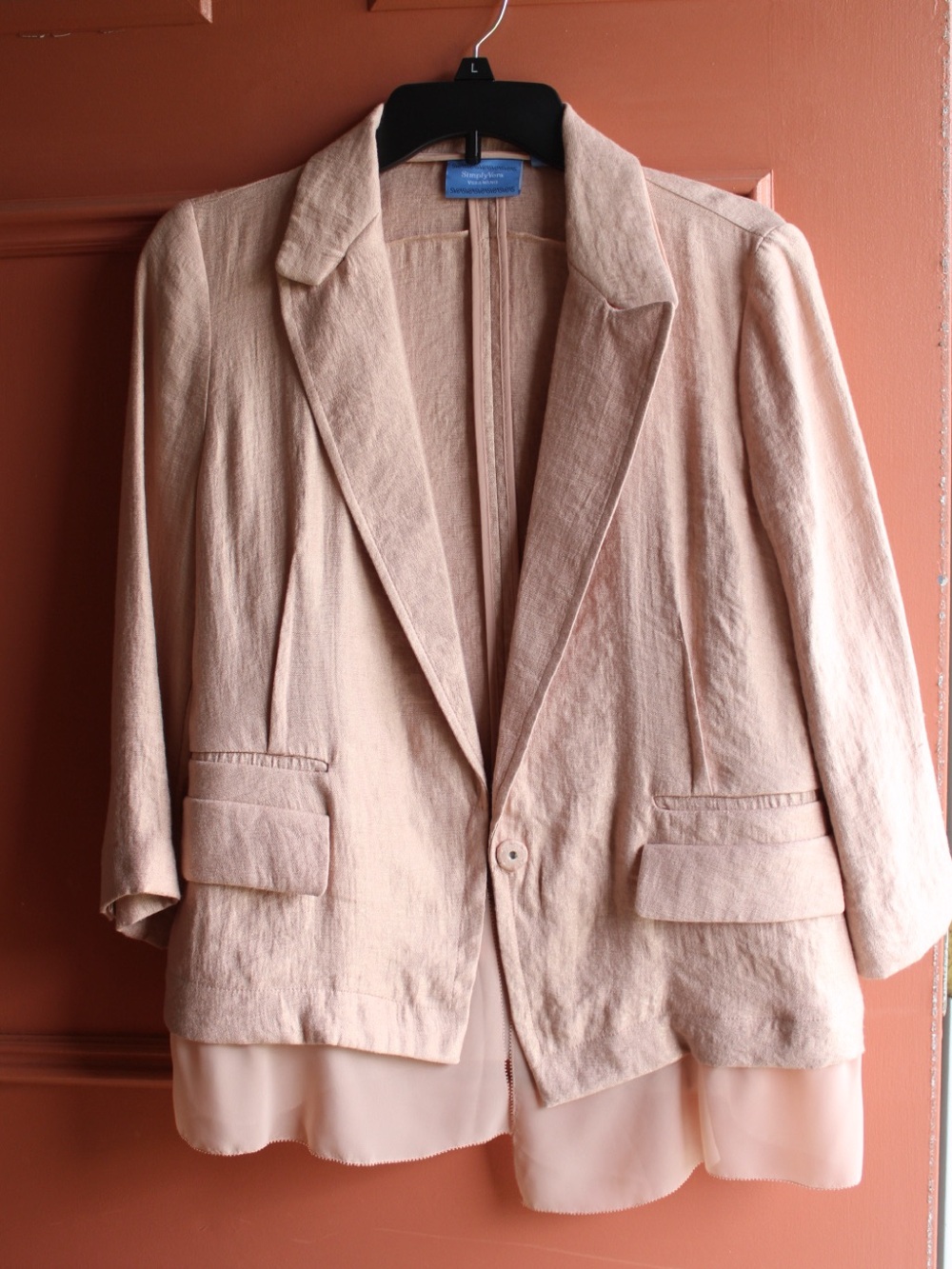Simply Vera Vera Wang Light Blush Single-Button Blazer